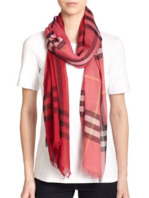 burberry pink scarf silk|Burberry check wool scarf.